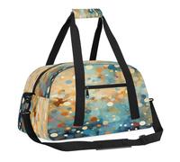 Rainbow Tie Dye Kids Overnighter Duffel Bags for Boys, Carry-On Size Sports Gym Bag with Front Zipper Pocket for School Practice or Overnight Travel Weekender Sleepover Tote Bag, Glitter Sequins, 18.9