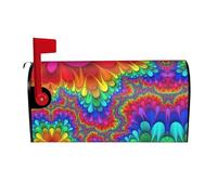 Rainbow Tie Dye-Red Magnetic Mailbox Cover Mailbox Protector Letter Box Flap Easy Install No Tools 21x18 In