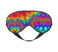 Rainbow Tie Dye-Red Night Mask Soft Reversible Eye Cover Adjustable Strap Light Blocking Comfortable Rest