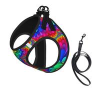 Rainbow Tie Dye-Red Printing Puppy Summer Vest Harness With Reflective,Dog Accessories For Small Medium Large Dogs And Cats