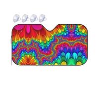 Rainbow Tie Dye-Red Printing Upgrade Car Windshield Sun Shade Protect Car From Sun Rays Heat Damage,Vehicle Accessories