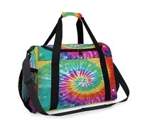 Rainbow Tie Dye Swirl Travel Duffel Bag for Girls Boys Women Men Weekend Overnight Bag Shoulder Tote Luggage Handbag for Travel Sports Gym