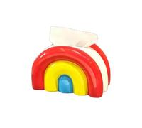 Rainbow Tissue Box Holder Living Room Luxury Paper Box Decorative Tissue Box Home Creative Dining Napkin Holder Home Decor(Rot)