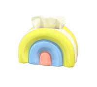 Rainbow Tissue Box Holder Living Room Luxury Paper Box Decorative Tissue Box Home Creative Dining Napkin Holder Home Decor(Gelb)