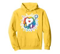 Rainbow Tooth Heart Dentist Dental Hygienist Pride Pullover Hoodie