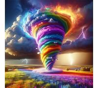 Rainbow Tornado Jigsaw Puzzles for Adults 120 Pieces Hard Difficult Challenging puzzles for adults 120 pcs DIY Decoration Puzzle for Wall Decor Gifts
