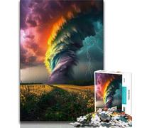 Rainbow Tornado JigsawPuzzle 1000 Pieces for Adults,Challenging Game And Family Play for Is Ideal As A Gift for The Whole Family (38x26cm)