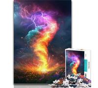 Rainbow Tornado Jigsaws Puzzles 1000 Pieces for Adults Gifts,Challenging Family Activity Games DIY Toy for Home Wall Decor Gifts 38x26cm