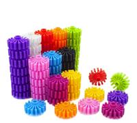 RAINBOW TOYFROG Interlocking Gears Toys - 100-Piece Kit with Tote - Colorful Manipulatives for Sensory Bin or Occupational Therapy - STEM Building Toys for Kids