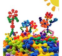 RAINBOW TOYFROG Star Flex STEM Building Toys - 70 Connector Blocks for Kids with Tote - Kindergarten STEM & Preschool Table Top Toys - Open Ended Building Blocks for Boys and Girls 3 Years Old & Up