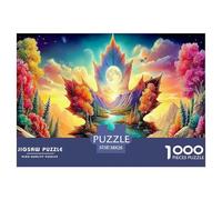 Rainbow Train Colourful Lotus with Glowing Center 1000 Pcs Jigsaw Puzzles For Adults & Kids Challenging Brainteasing 38x26cm/1000pcs