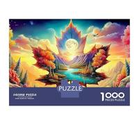 Rainbow Train Jigsaws 1000 Piece Puzzle Psychedelic Peacock Feather Art Family Decoration Challenge Toy Gifts Fit Together Perfectly for Adults & Kids Age 12 Years Up 38x26cm/1000pcs