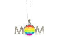 Rainbow Transgender LGBT Mothers Day Gift for Mom Nana Grandma Necklace Birthday Jewelry