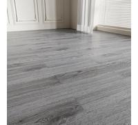 Rainbow Tree 36-Pack 54 Sq.Ft Peel and Stick Floor Tile Vinyl Flooring, Vinyl Plank Flooring Wood Grain Self Adhesive Peel and Stick Flooring for Bedroom, Living Room, Kitchen (Smoke Grey Ash)