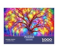 Rainbow Tree Fun And Challenging 1000 Piece Puzzle for Adults & Kids | Detailed - Rainbow Tree Lake Reflection Great Gift Idea Decompression70x50cm/1000pcs