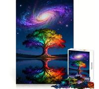 Rainbow Tree Galaxy Reflection 1000 Pieces Jigsaw Puzzles for Adults Strengthen Memory Casual Fun Clean Edge Classic Gift (38x26cm)