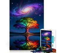 Rainbow Tree Galaxy Reflection 1000 Pieces Jigsaw Puzzles for Adults Strengthen Memory Casual Fun Clean Edge Classic Gift (38x26cm)