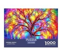 Rainbow Tree Jigsaw Puzzle 1000 Piece -Rainbow Tree Lake Reflection Puzzles for Adults Gifts Recycled Paper Educational Game Decompression52x38cm/1000pcs