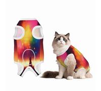 Rainbow Tree Recovery Suit for Dogs Cats After Surgery, Soft Cotton Post-Surgery Suit for Male and Female Pet