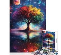 Rainbow Tree Reflections 1000 Piece Jigsaw Puzzles for Adults Improve Overall Mental Performance Mindful Soothing Leisure Game (38x26cm)