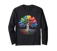 Rainbow Trees Life LGBTQ Lesbian Gay Pride Flag Ally Long Sleeve T-Shirt