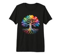 Rainbow Trees Life LGBTQ Lesbian Gay Pride Flag Ally Premium T-Shirt