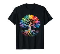 Rainbow Trees Life LGBTQ Lesbian Gay Pride Flag Ally T-Shirt