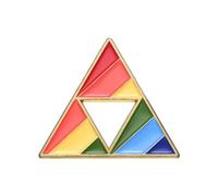 Rainbow Triangle Enamel Pin Triangle Strength Brooch Japanese Anime Adventure Game Badge Brooch LGBTQ Rainbow Flag Badge Pin Pride Pins Clothes Bag Enamel Lapel Jewelry Accessories Gifts