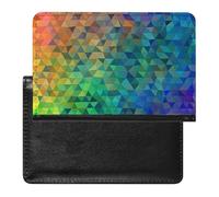 Rainbow Triangle Passport Holder Slim Travel Wallet RFID Blocking Card Case Cover Passport Cover Protector Essentials with Credit Card Slots for Women/Men