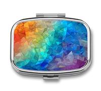 Rainbow Triangle Weekly AM/PM Pill Organizer.Waterproof Portable Compact Travel Pill Organizers.Small Pill Box for Medicine Holder for Vitamins Medication.