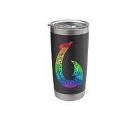 Rainbow Tribal Hawaiian Fish Hook Pacific Islander Hawaii Stainless Steel Insulated Tumbler