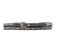 Rainbow Trimming Co. Genuine Leather -Horsehair Weave-Western Hat Band, Black, One size