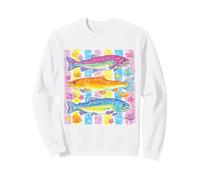 Rainbow Tropical Fish Ocean Coral Reef Coastal Beach Artwork Sweatshirt