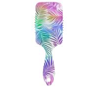 Rainbow Tropical Leaf gentle massage hair brushed scalp massage for straight hair with Ergonomic handle cepillos para cabello