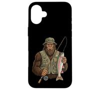Rainbow Trout Bigfoot Fisher Steelhead Fish Angler Case for iPhone 16 Plus