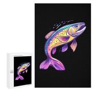 Rainbow Trout Fish Jigsaw Puzzles for Adults 1000 PCS Wooden Puzzles Unique Puzzle Gifts