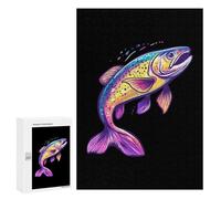 Rainbow Trout Fish Jigsaw Puzzles for Adults 300 PCS Wooden Puzzles Unique Puzzle Gifts