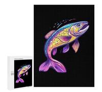 Rainbow Trout Fish Jigsaw Puzzles for Adults 500 PCS Wooden Puzzles Unique Puzzle Gifts