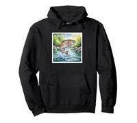 Rainbow Trout Fishing Nature Art Pullover Hoodie