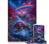 Rainbow Turtle Castle Fantasy Jigsaw Puzzle for Teenagers 1000 Pieces Mind Game Toy Relaxed Mind Neat Cut (50x75cm)