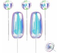 Rainbow Twirler, Rainbow Twirler Stick, Rainbow Stick, Magic Party Bubble Wand, Spin Twirl Swirl and Dazzle, for Party Festivals and Funny Attractive Night,Random Pattern (5PCS)