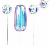 Rainbow Twirler, Rainbow Twirler Stick, Rainbow Stick, Magic Party Bubble Wand, Spin Twirl Swirl and Dazzle, for Party Festivals and Funny Attractive Night,Random Pattern (3PCS)