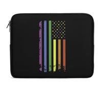 Rainbow U.S. Flag Trendy Laptop Sleeve for Unisex Adult Multi Size Computer Protective Bags Cases 15inch