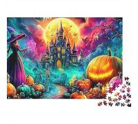 Rainbow Umbrella 1000 Piece Consistent Piece Size Halloween Castle Family Puzzle Quiet Time Activity Family Bonding Activity Grandparent Gift 52x38cm/1000pcs