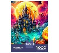 Rainbow Umbrella 1000-Piece Premium Cardboard Fantasy City Adult Jigsaws, Challenging Game, Stress Relief, Birthday Gift & Office/Home Decor 52x38cm/1000pcs