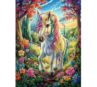Rainbow Unicorn 1000 Pc Classic Jigsaw Puzzle Animals And Plants Puzzle for Adults Hard Challenging Hobby Home Decor Poster High-grade Rigid Cardboard 1000 PCS