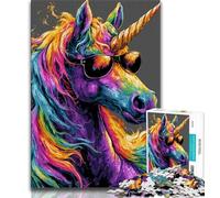Rainbow Unicorn 1000 Piece Jigsaw Puzzle for Adults Teens,Challenging Game Gifts for Is Ideal As A Gift for The Whole Family (75x50cm)