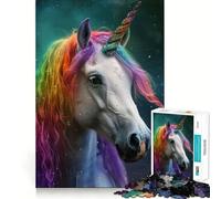 Rainbow Unicorn 1000 Pieces Jigsaw Puzzles for Teenagers Memory Upgrade Casual Relax Sharp Cut Art Display (38x52cm)