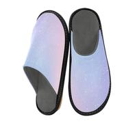 Rainbow Unicorn Bright Abstract Slippers for Men Women, Purple Pink Womens House Slippers Indoor Slipper Socks House Shoes Bedroom Travel Shoe Use