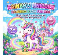 Rainbow Unicorn Coloring Book for Kids Ages 3+ Years: Magical and Creative Coloring Fun with 50 High Quality Unique Large Unicorn Designs and Easy Fantasy Coloring Pages